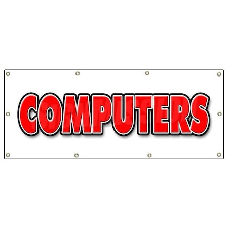 Signmission COMPUTERS BANNER SIGN computer repair signs tech virus fix computer B-96 Computers
